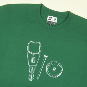 Bridgestone x Period Connect Golf T Shirt Mens L Green Crewneck Short Sleeve